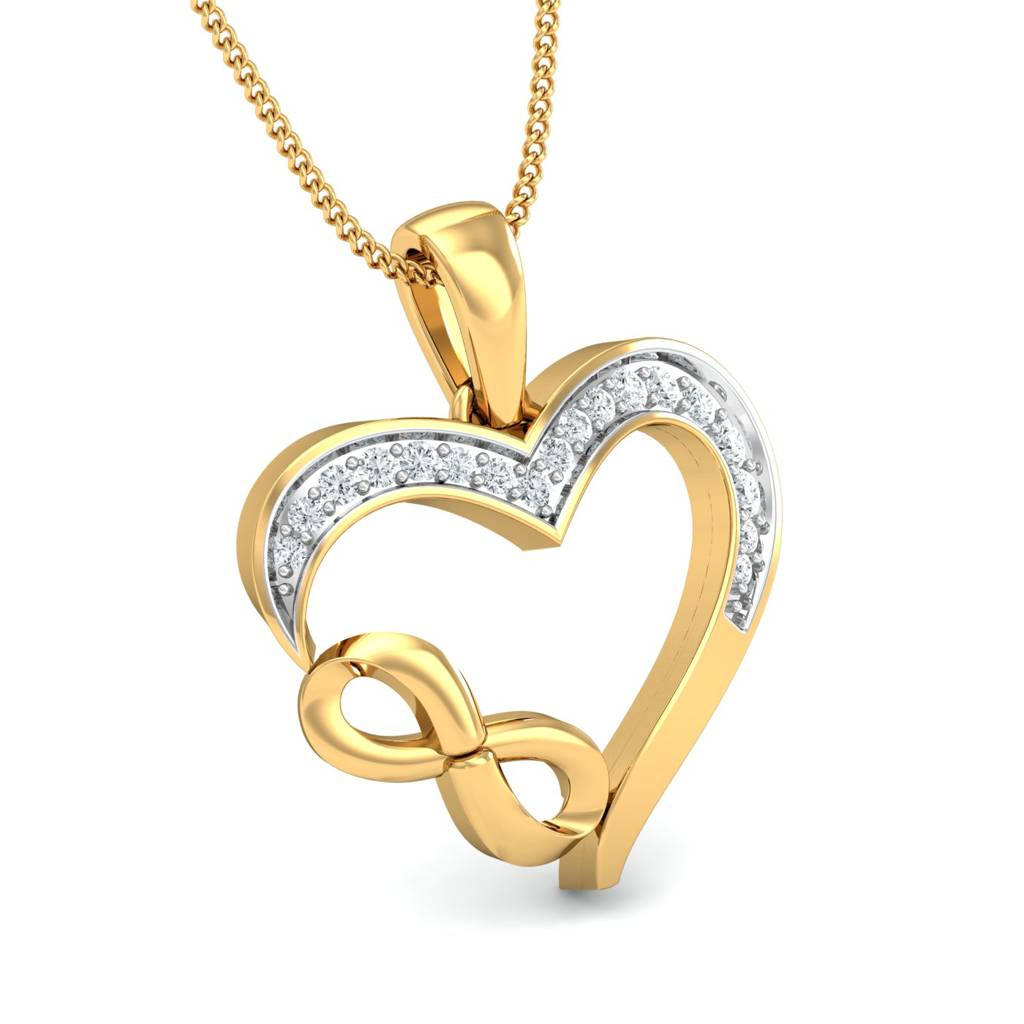 KuberBox 18K Yellow Gold Heartthrob Pendant