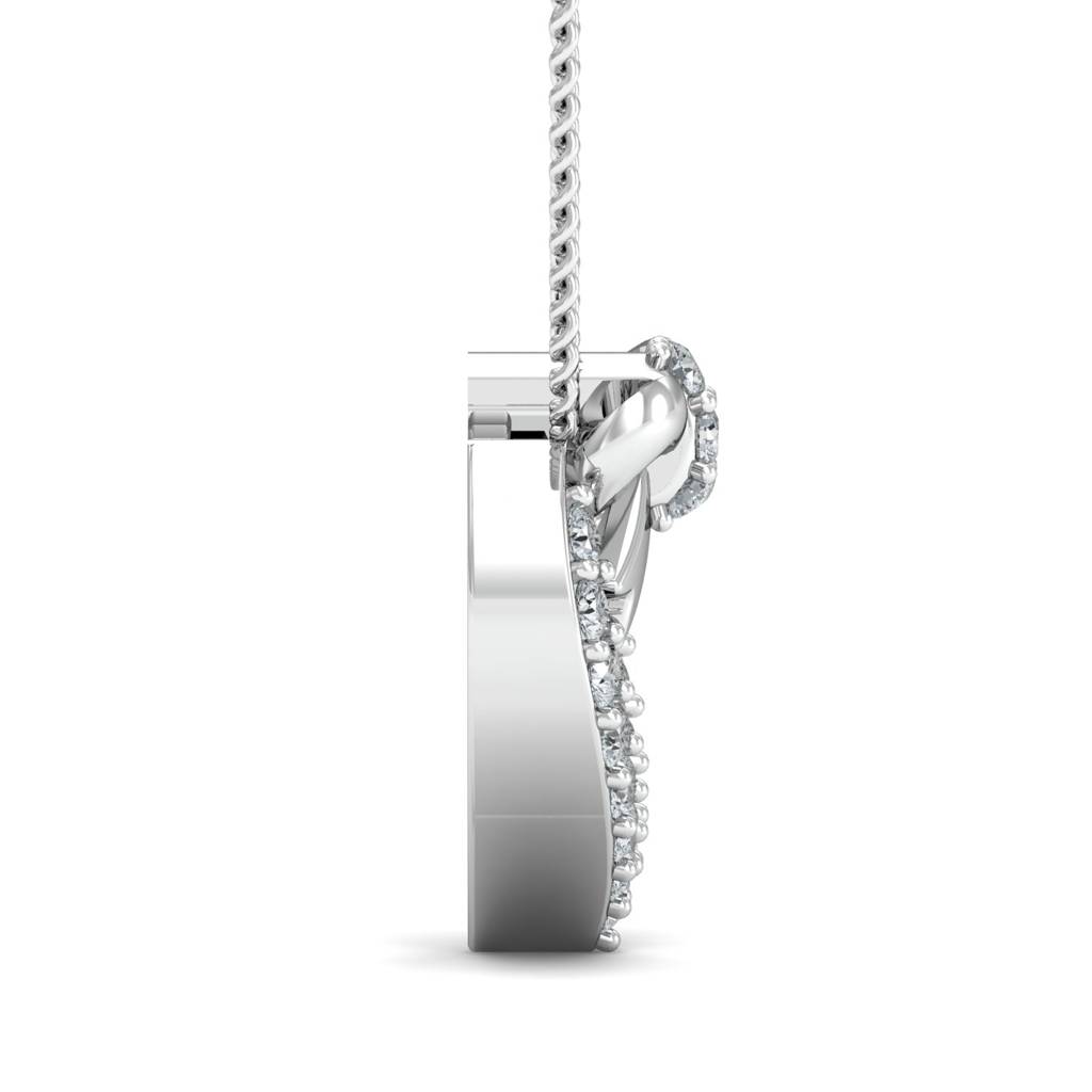 KuberBox 18K White Gold Loheartve Pendant