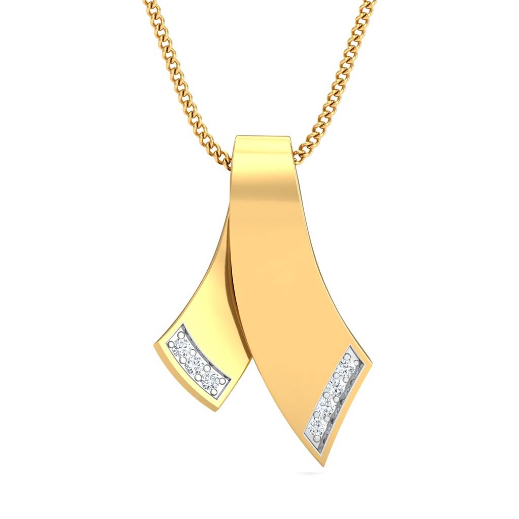 KuberBox 18K Yellow Gold Banan Pendant