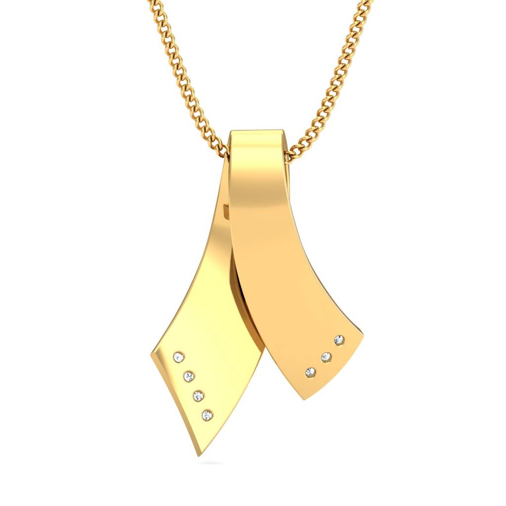 KuberBox 18K Yellow Gold Banan Pendant