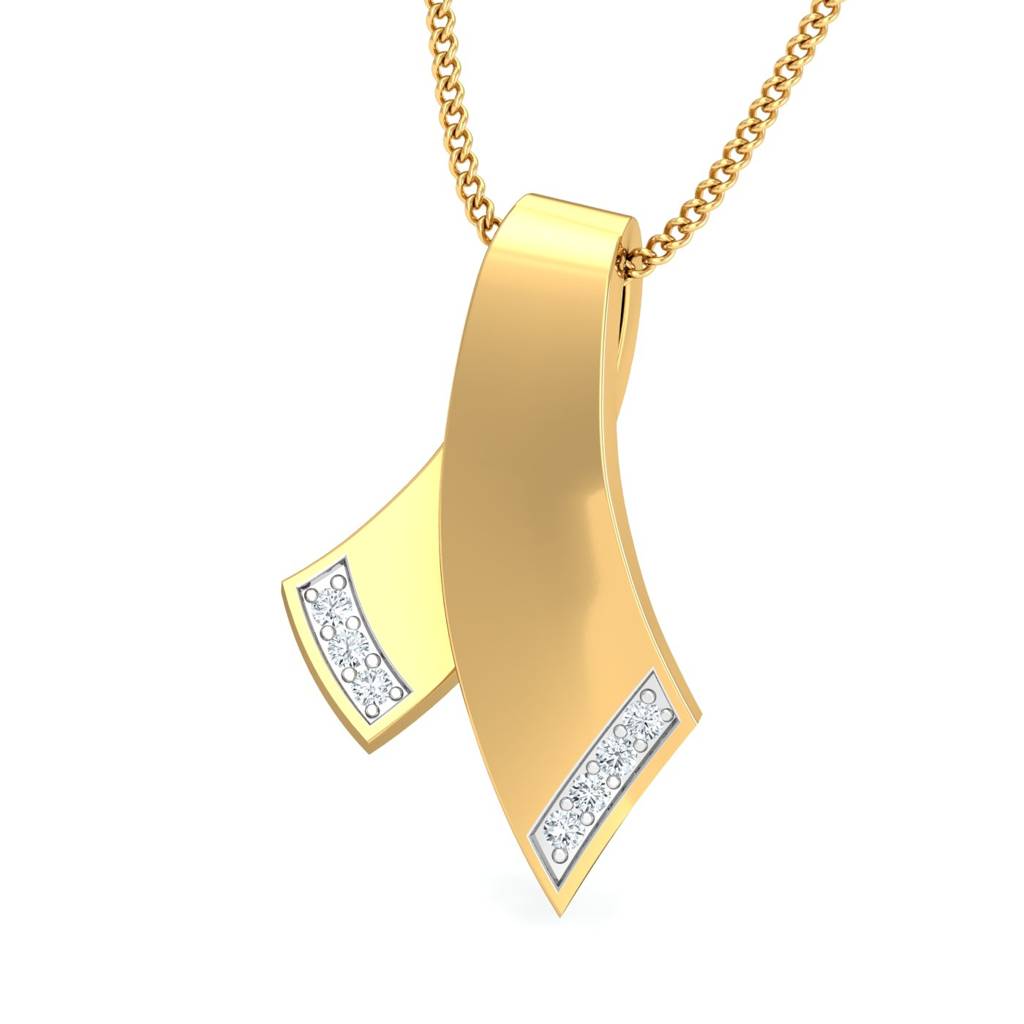 KuberBox 18K Yellow Gold Banan Pendant