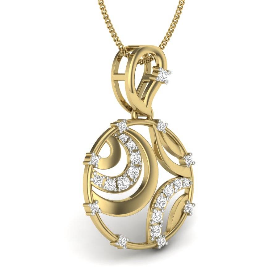 KuberBox 18K Yellow Gold Anahitaa Pendant