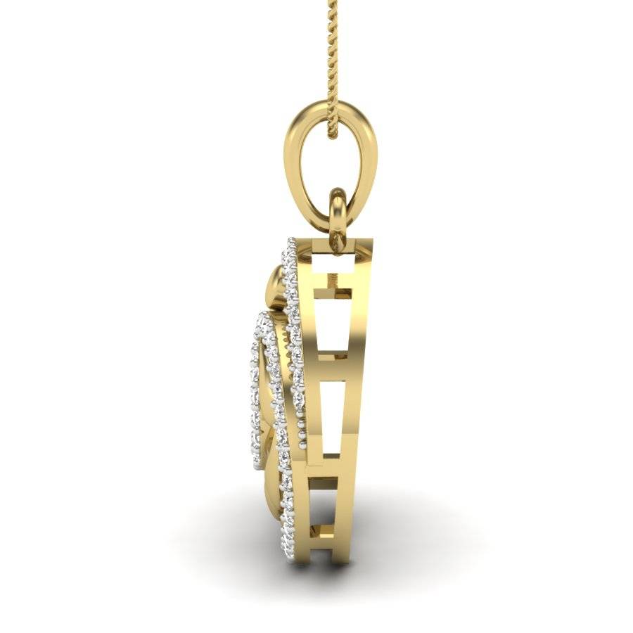 KuberBox 18K Yellow Gold Chakra Pendant