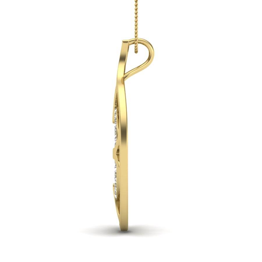 KuberBox 18K Yellow Gold Alankar Pendant