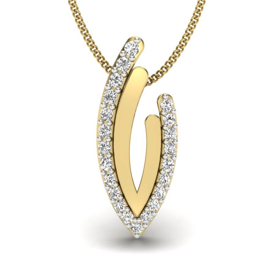 KuberBox 18K Yellow Gold Desire Pendant