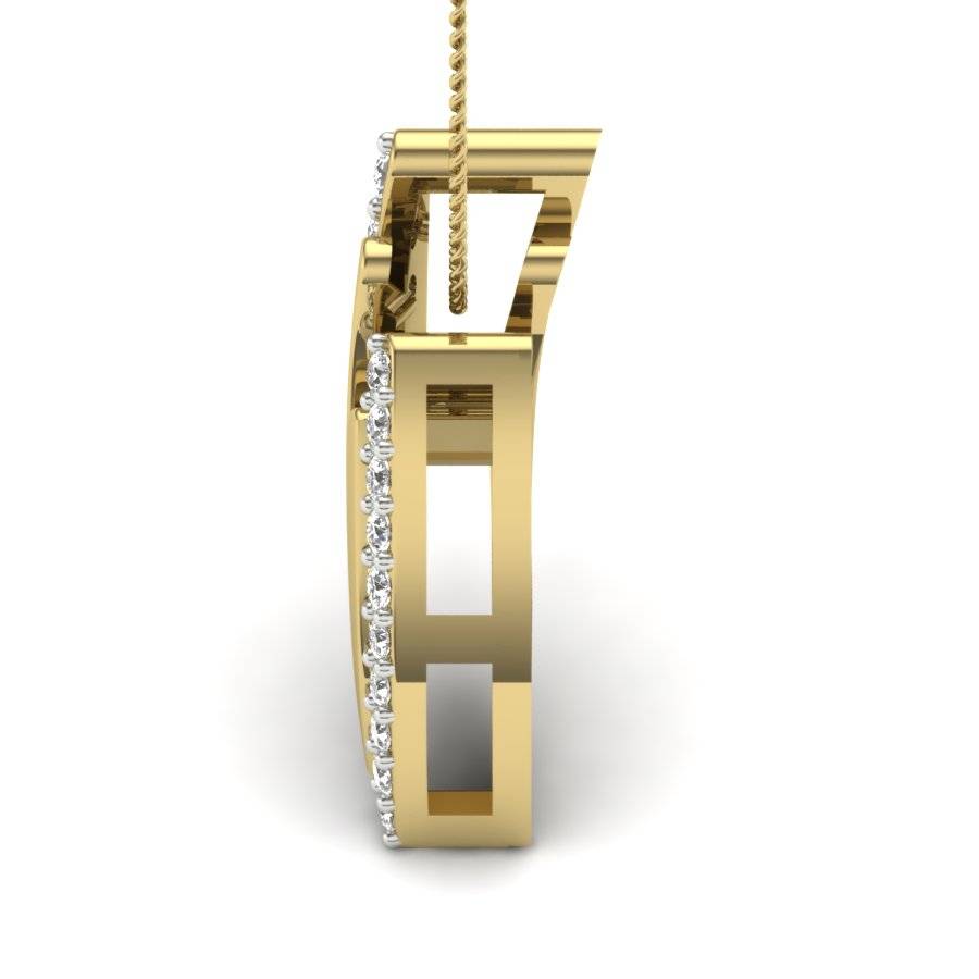 KuberBox 18K Yellow Gold Desire Pendant