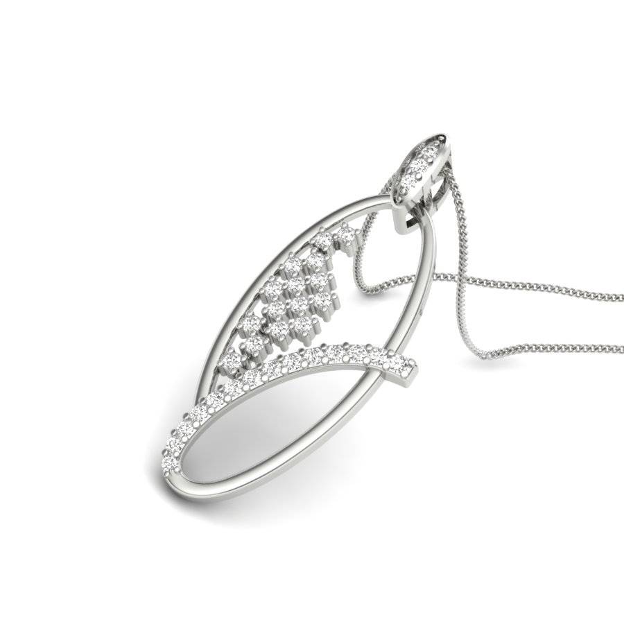 KuberBox 18K White Gold Starry Night Pendant