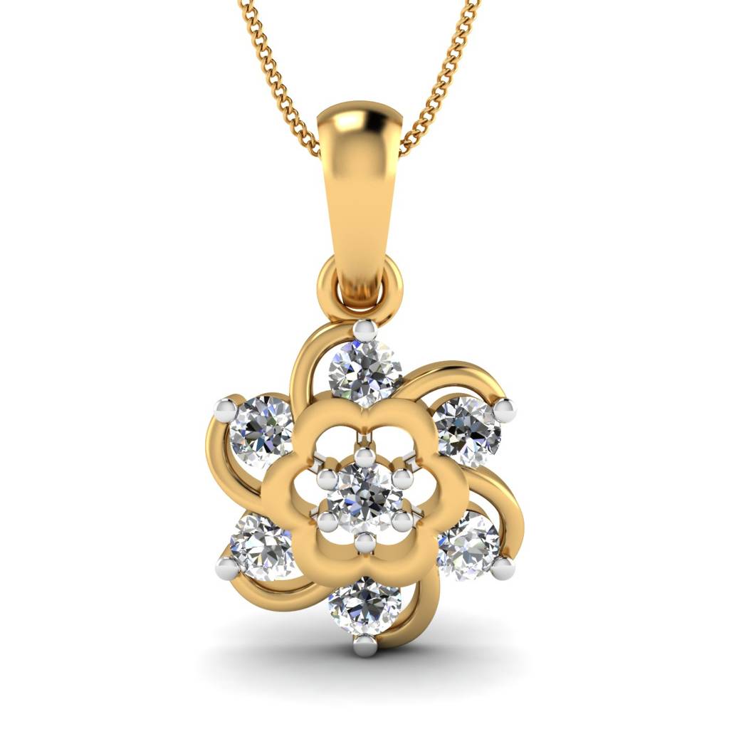 KuberBox 18K Yellow Gold Amore Pendant