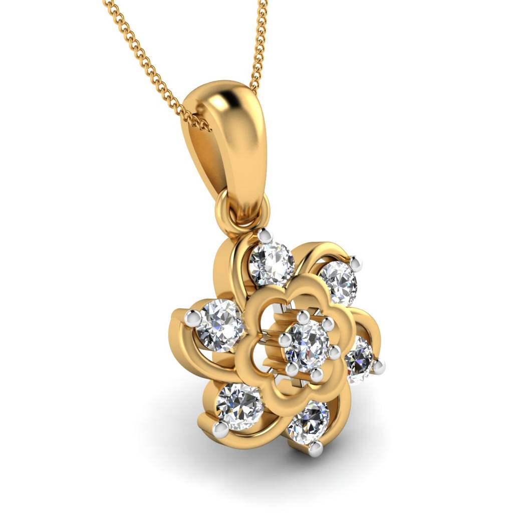 KuberBox 18K Yellow Gold Amore Pendant