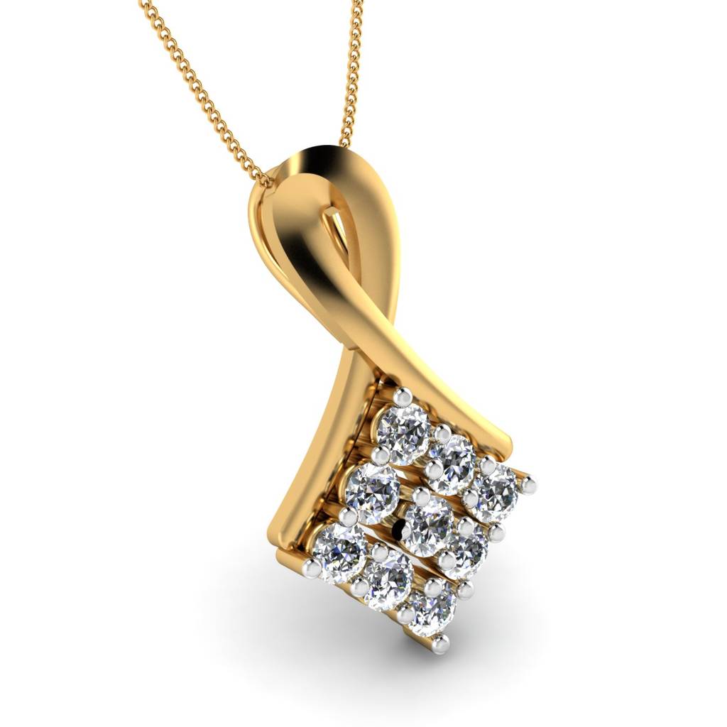 KuberBox 18K Yellow Gold Divine Pendant