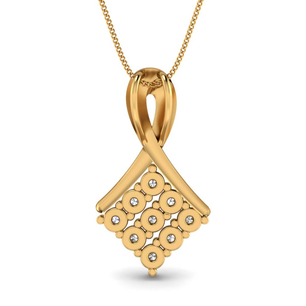 KuberBox 18K Yellow Gold Divine Pendant