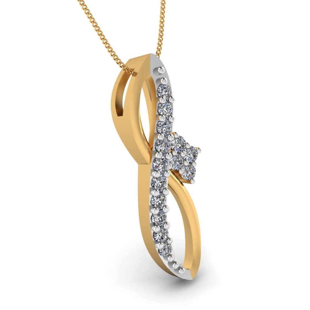KuberBox 18K Yellow Gold Avani Pendant
