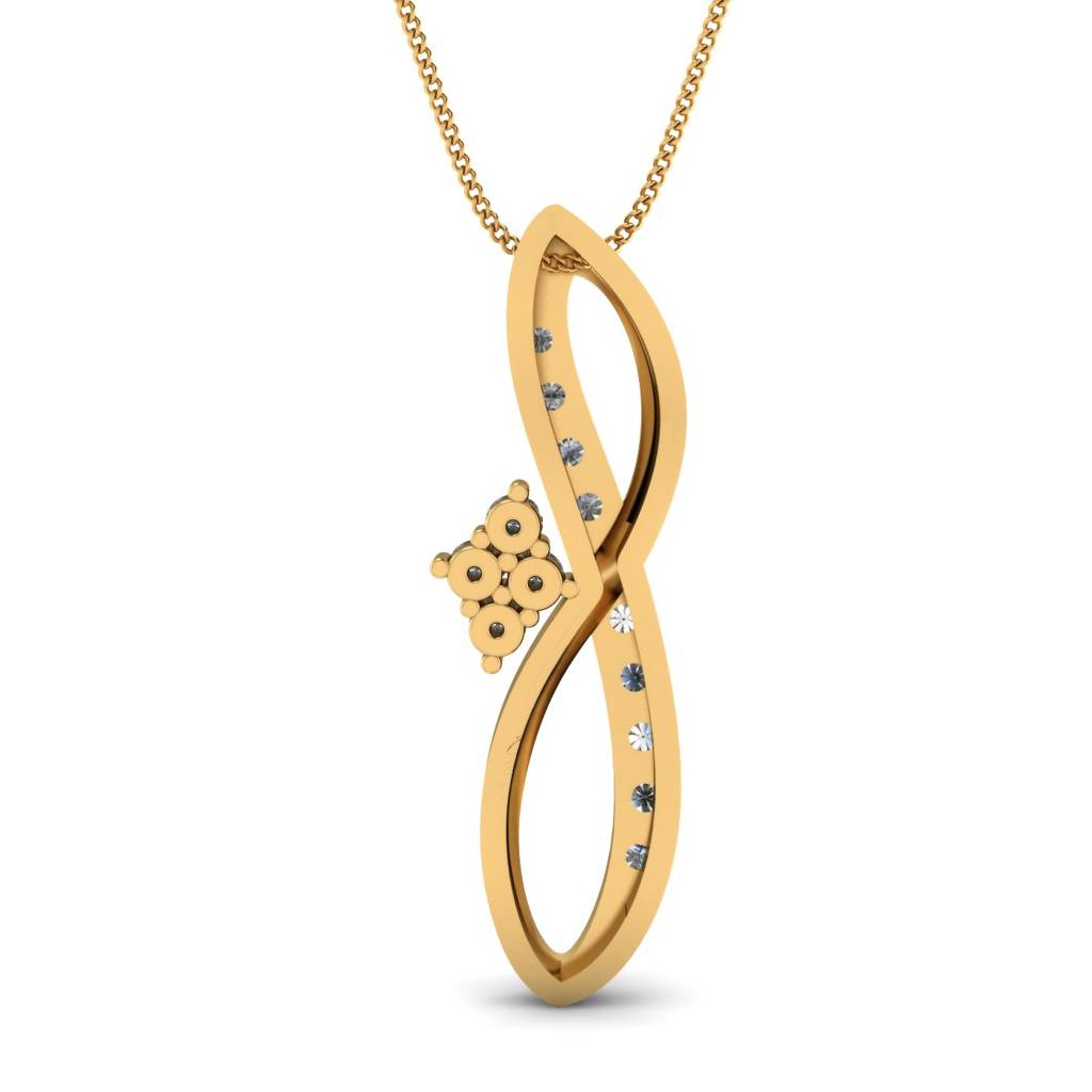 KuberBox 18K Yellow Gold Avani Pendant
