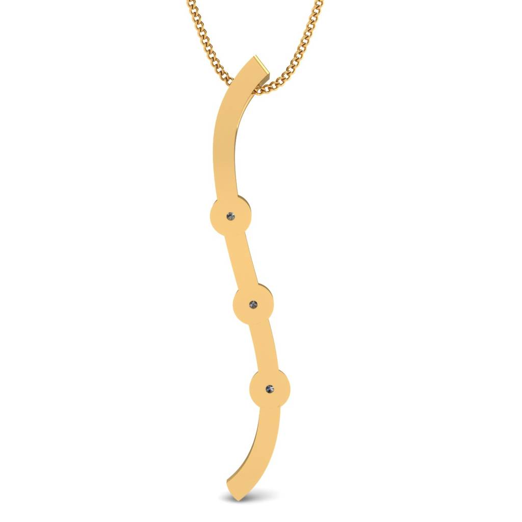 KuberBox 18K Yellow Gold Single Strand Pendant