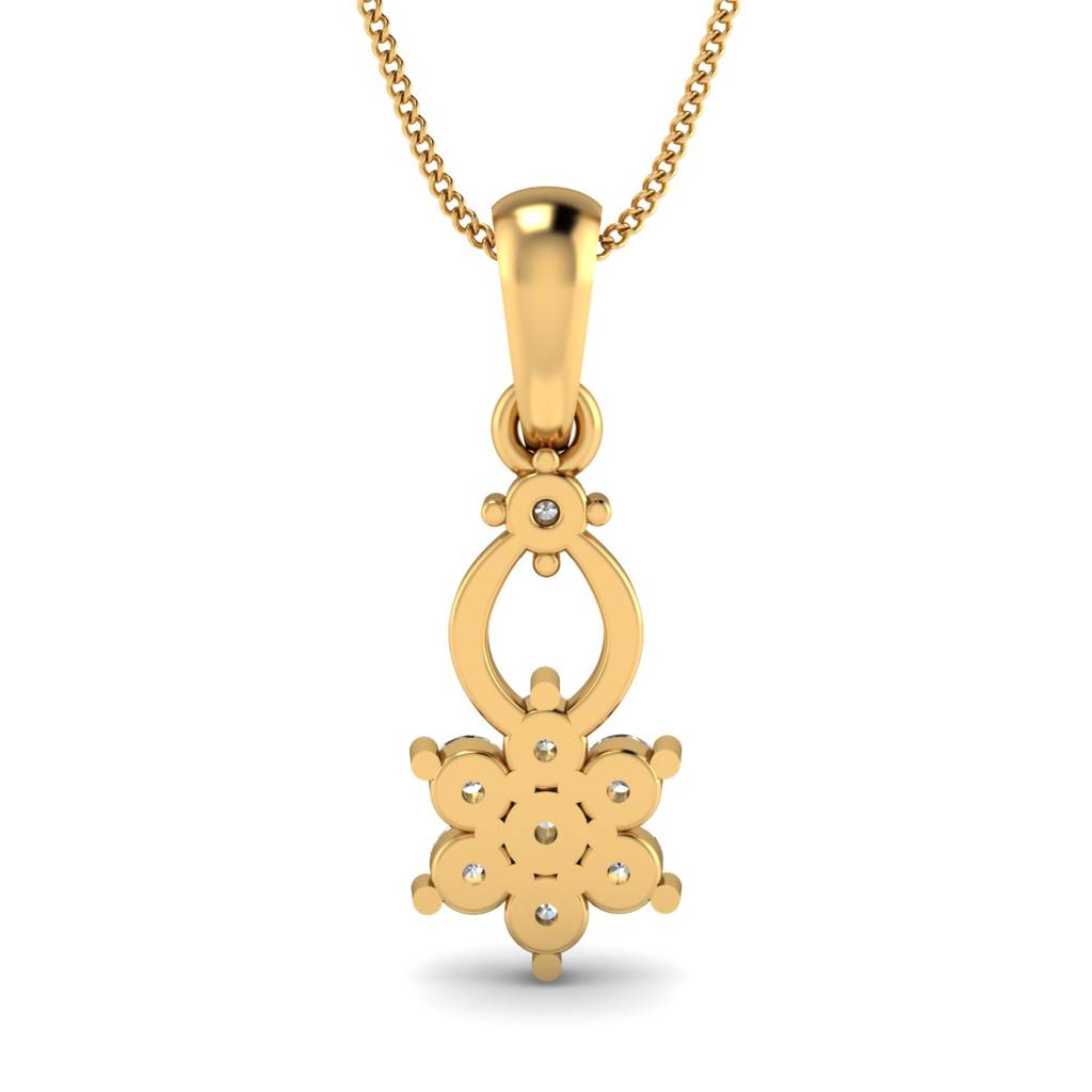 KuberBox 18K Yellow Gold Agni Pendant