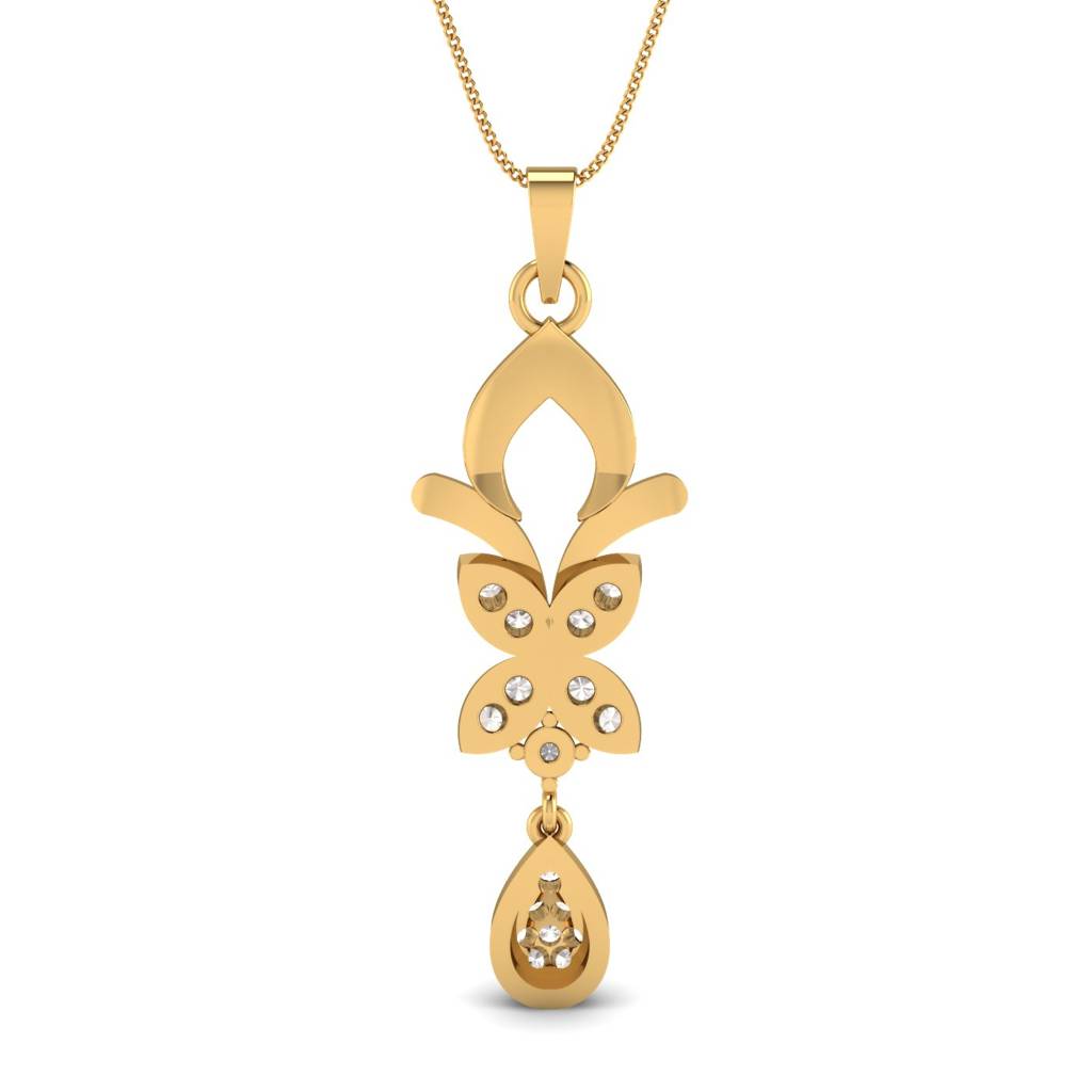 KuberBox 18K Yellow Gold Crown Finished Pendant