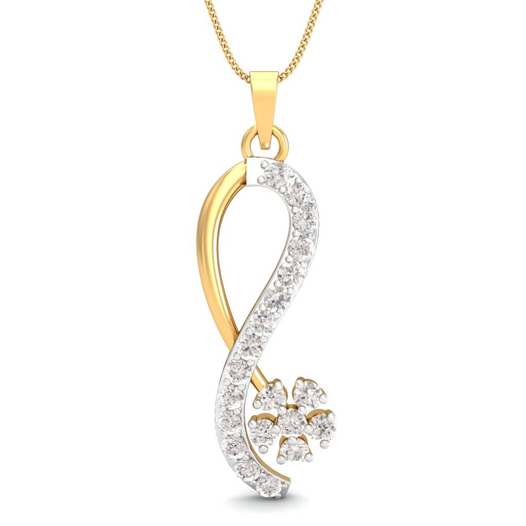 KuberBox 18K Yellow Gold Glowing Desire Pendant