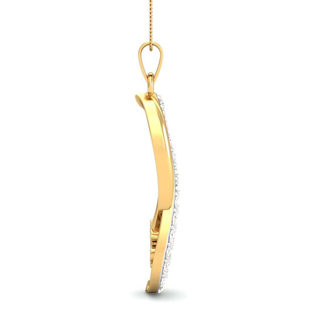 KuberBox 18K Yellow Gold Glowing Desire Pendant