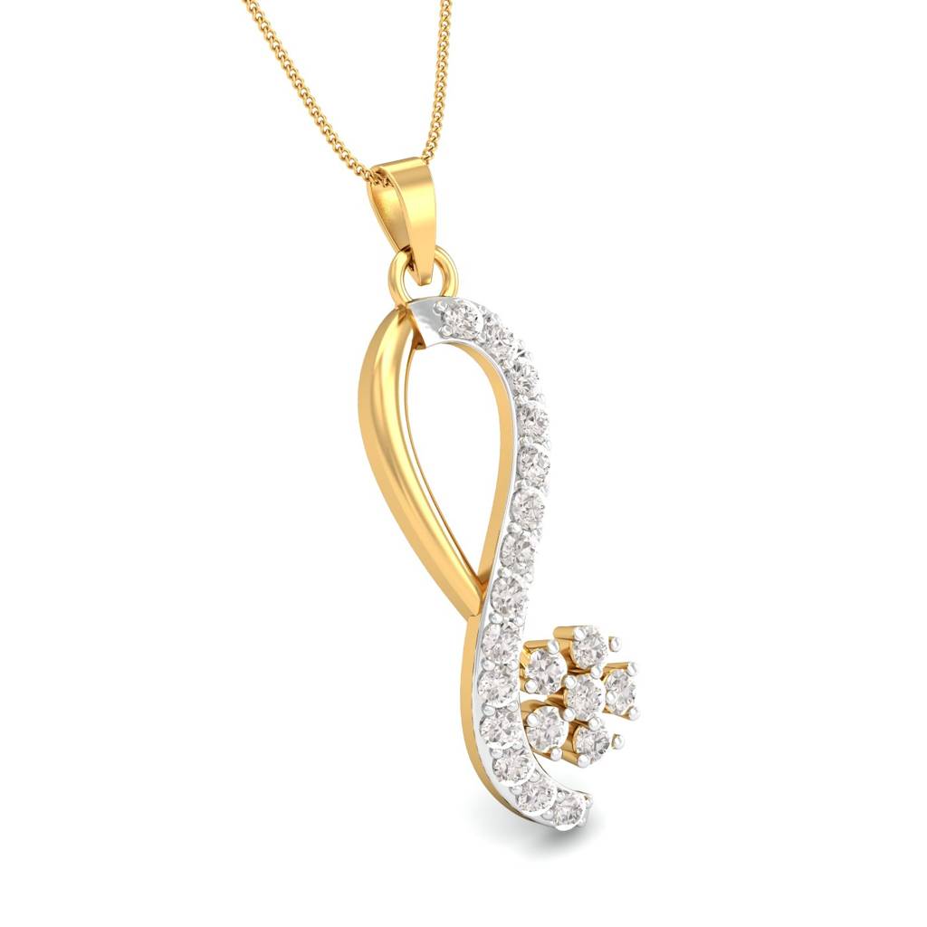 KuberBox 18K Yellow Gold Glowing Desire Pendant