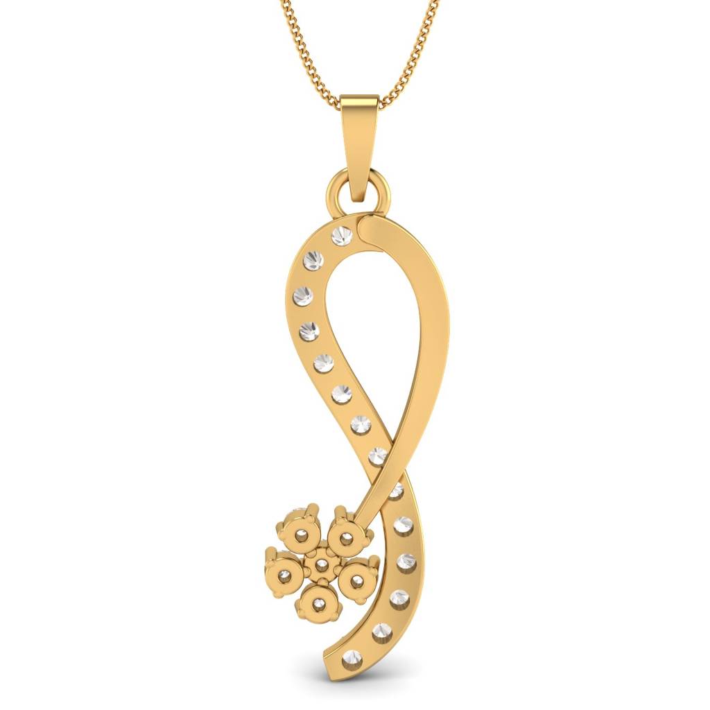 KuberBox 18K Yellow Gold Glowing Desire Pendant