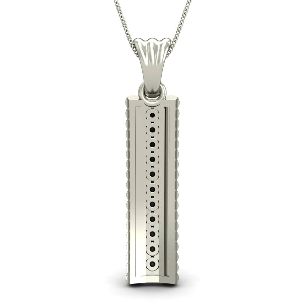 KuberBox 18K White Gold The Star Line Up Pendant