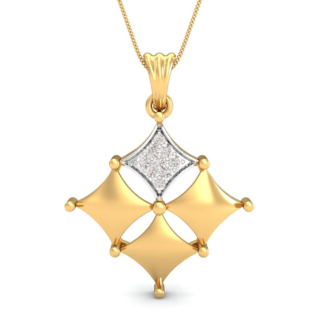 KuberBox 18K Yellow Gold Majestic Pendent