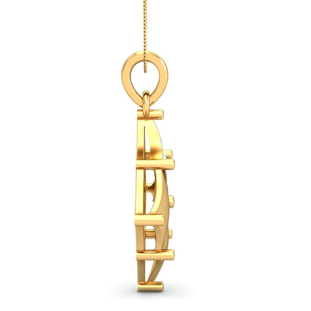 KuberBox 18K Yellow Gold Majestic Pendent