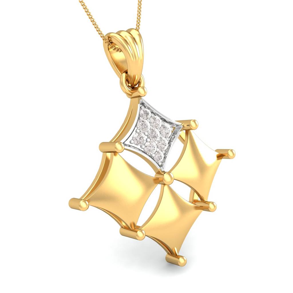 KuberBox 18K Yellow Gold Majestic Pendent