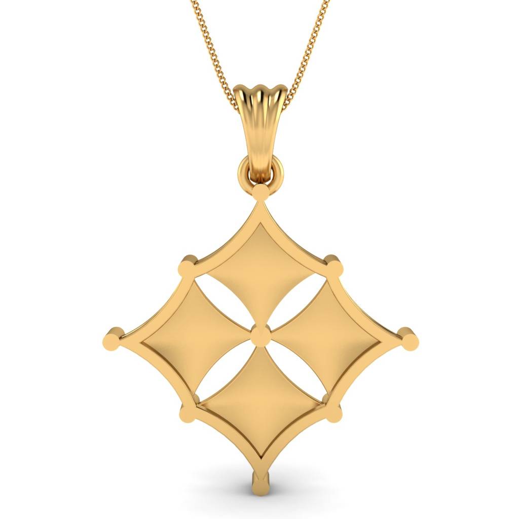 KuberBox 18K Yellow Gold Majestic Pendent