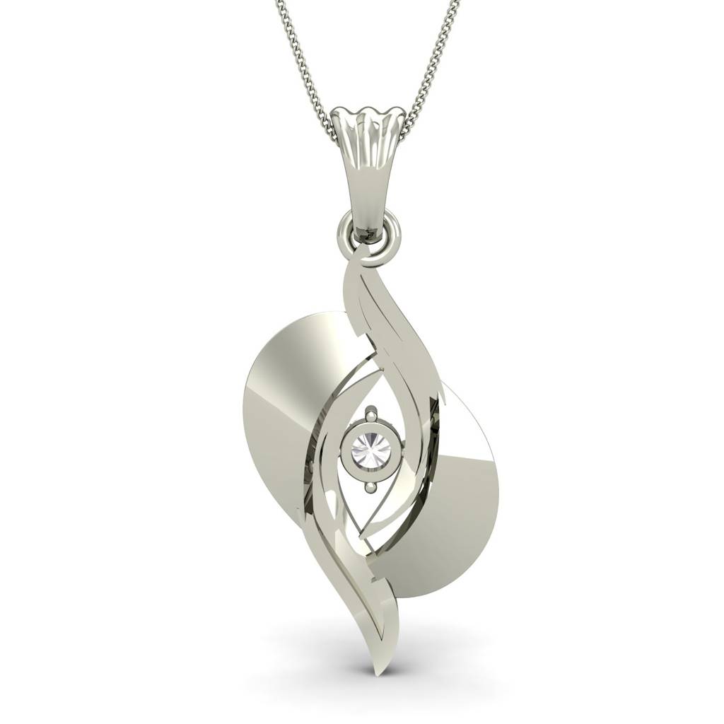 KuberBox 18K White Gold Milky Way Pendant