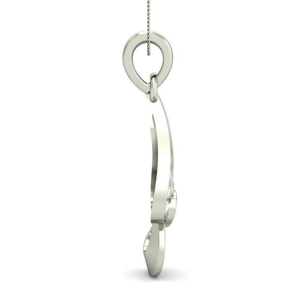 KuberBox 18K White Gold Catchy Trio Pendant