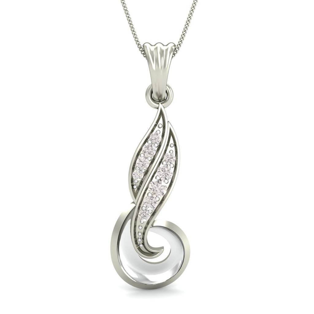 KuberBox 18K White Gold The Princess' Demand Pendant