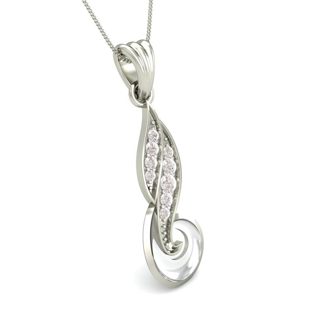 KuberBox 18K White Gold The Princess' Demand Pendant