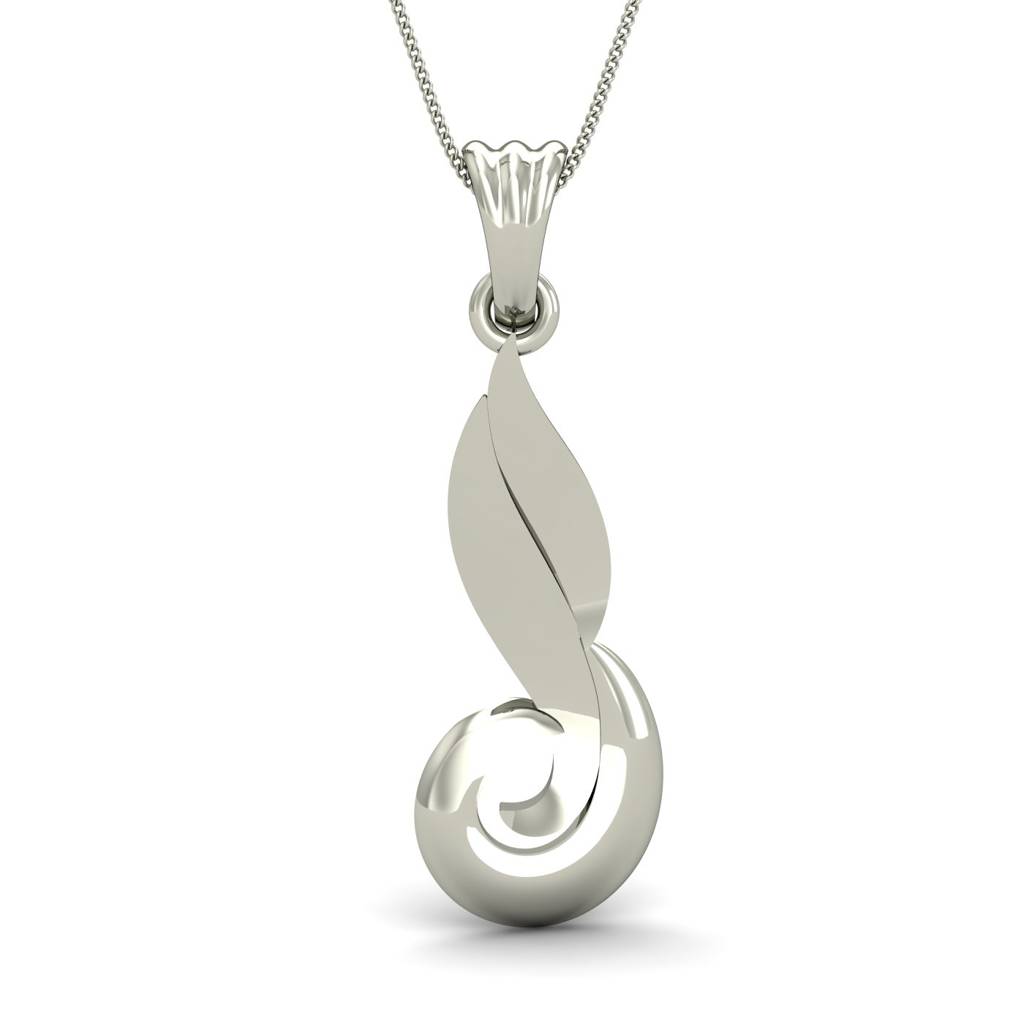 KuberBox 18K White Gold The Princess' Demand Pendant