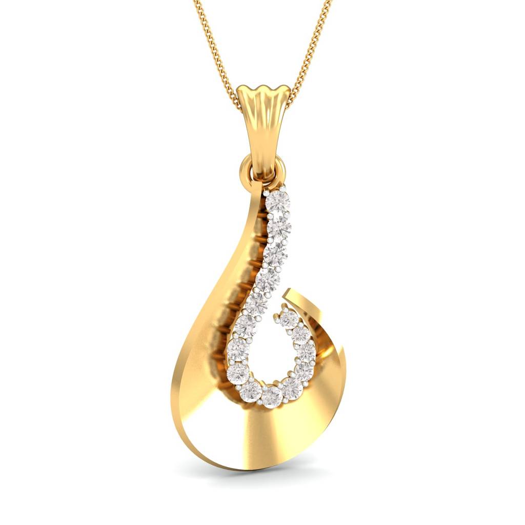 KuberBox 18K Yellow Gold Radiant Glow Pendant