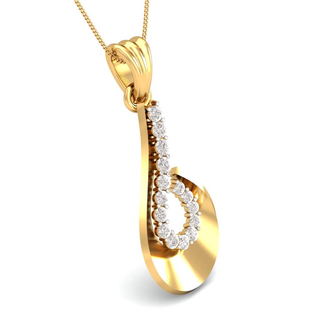 KuberBox 18K Yellow Gold Radiant Glow Pendant