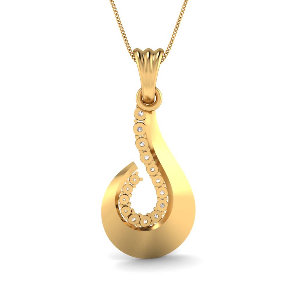KuberBox 18K Yellow Gold Radiant Glow Pendant