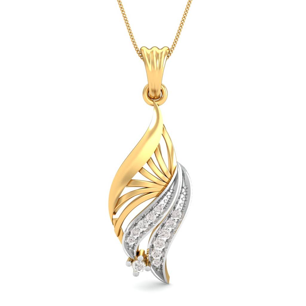 KuberBox 18K Yellow Gold The Lady Love Pendant