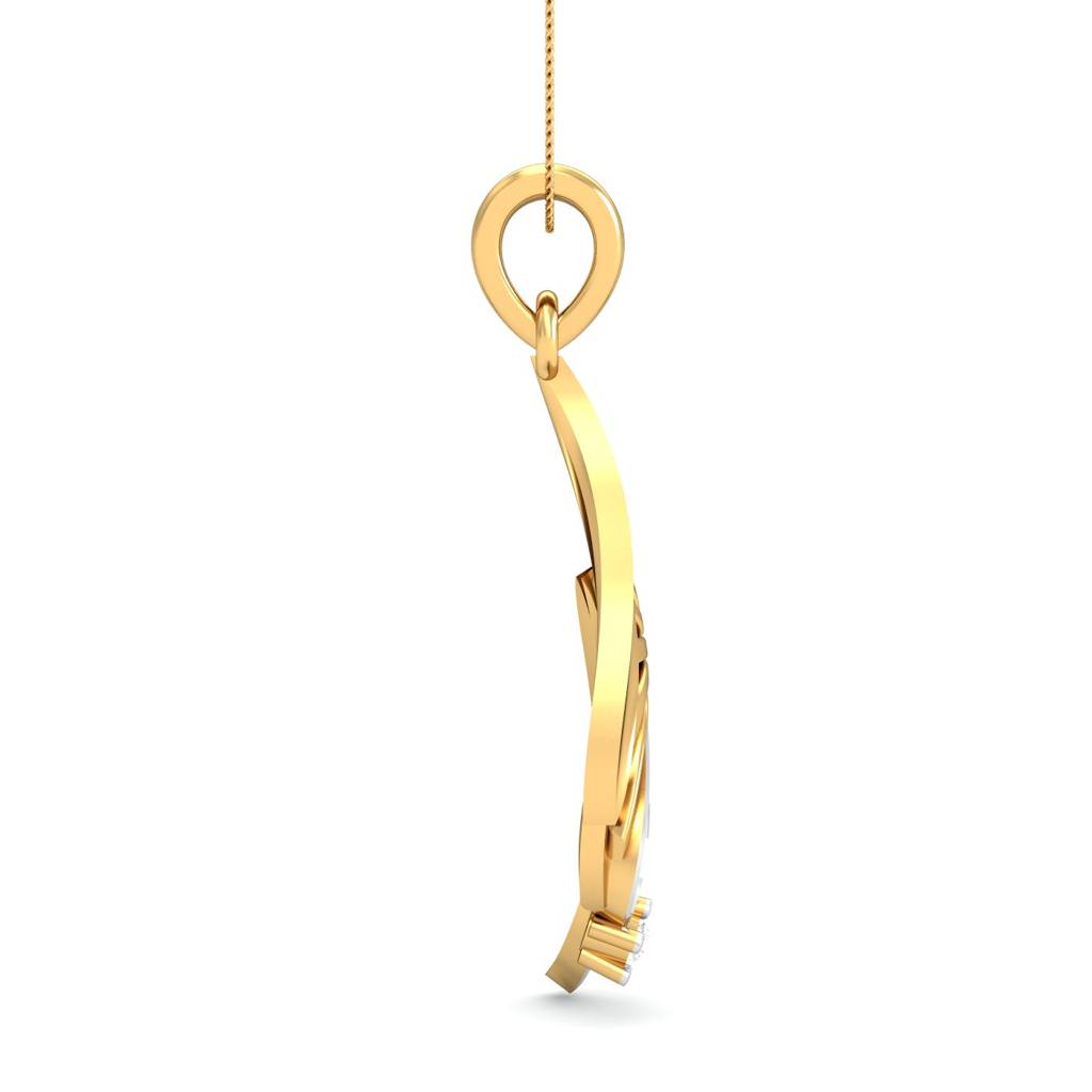 KuberBox 18K Yellow Gold The Lady Love Pendant