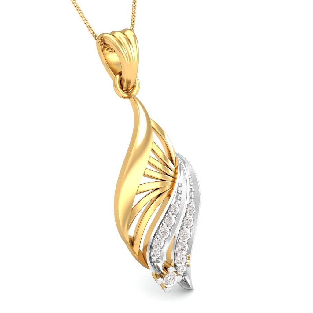KuberBox 18K Yellow Gold The Lady Love Pendant