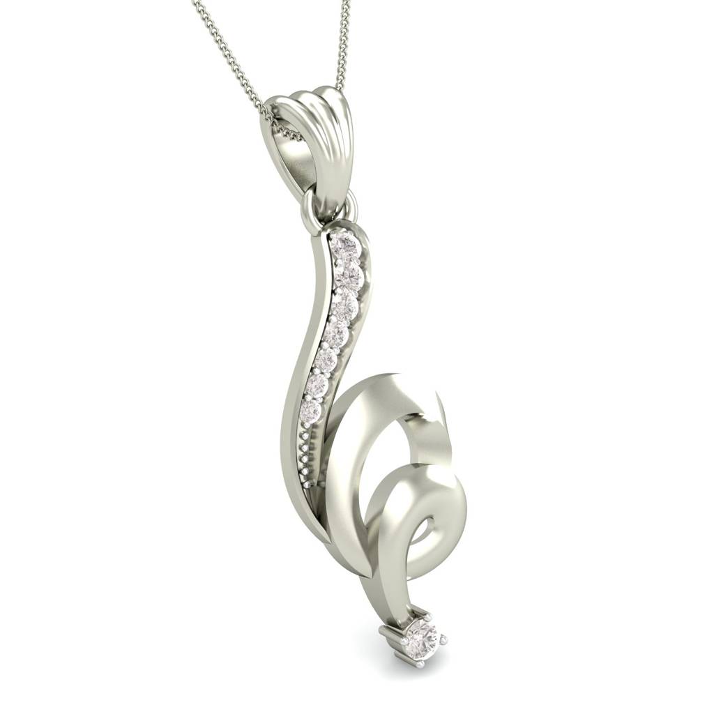 KuberBox 18K Yellow Gold Spiral Drool Pendant