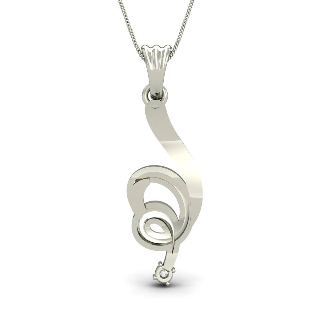 KuberBox 18K Yellow Gold Spiral Drool Pendant