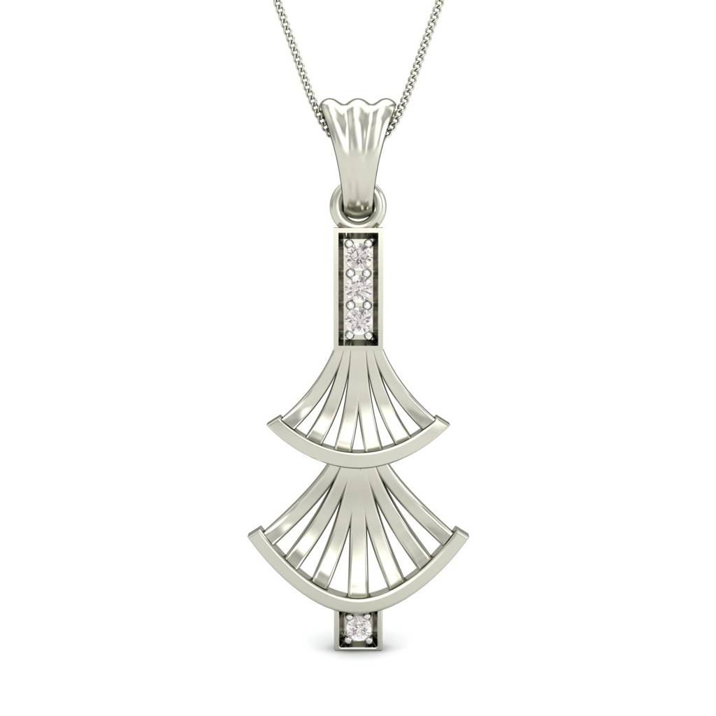 KuberBox 18K White Gold Deceptive Charm Pendant