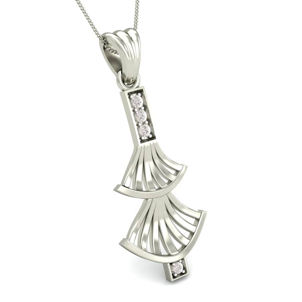 KuberBox 18K White Gold Deceptive Charm Pendant