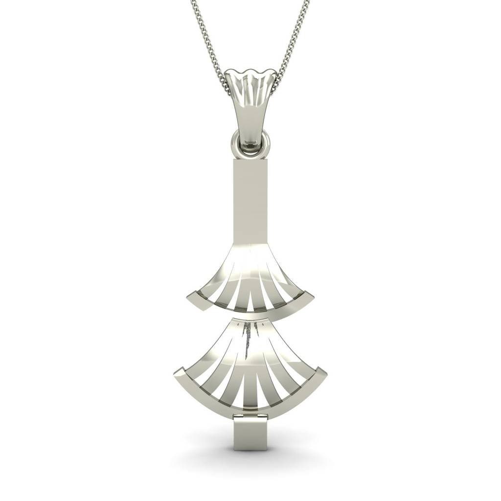 KuberBox 18K White Gold Deceptive Charm Pendant