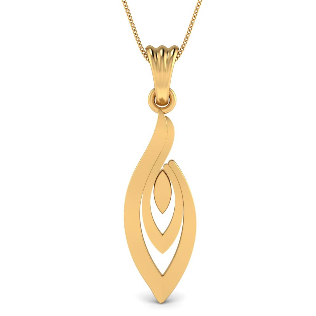 KuberBox 18K Yellow Gold Lovely Embrace Pendant