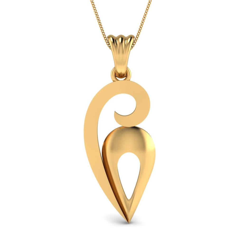 KuberBox 18K Yellow Gold Elusively Clustered Pendant