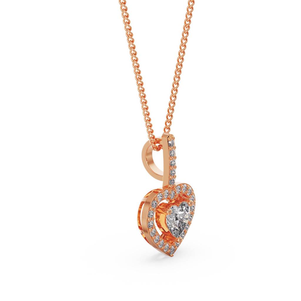 Heart In Heart Diamond Pendant