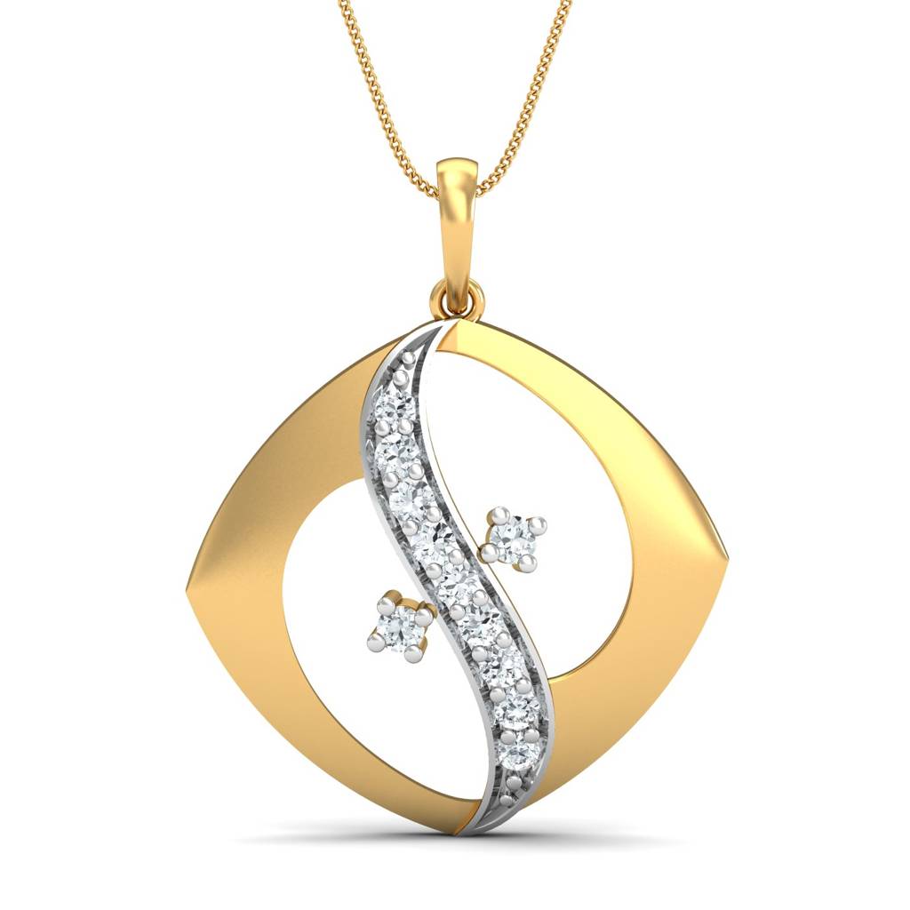 KuberBox 18K Yellow Gold Kaakit-Akit Pendant