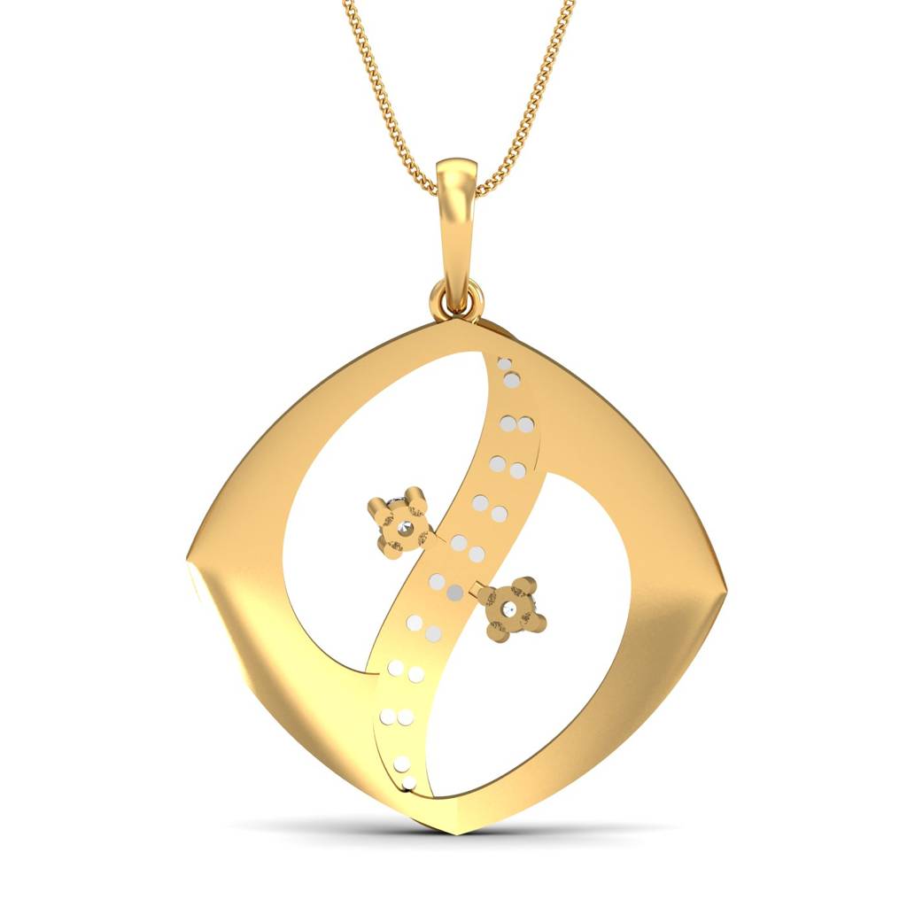 KuberBox 18K Yellow Gold Kaakit-Akit Pendant